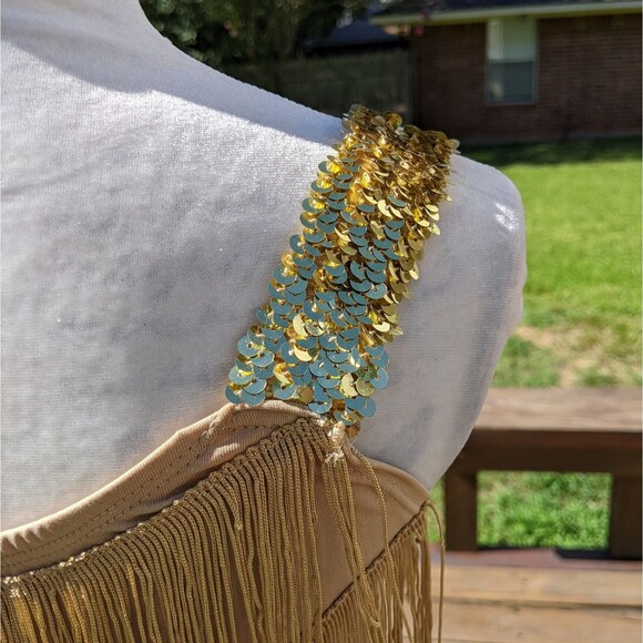 Gold Fringe Dress - Picture 4 of 6